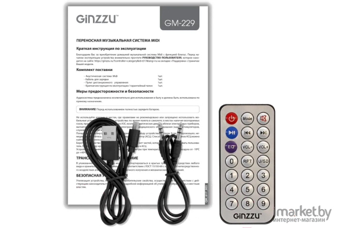Портативная колонка Ginzzu GM-229