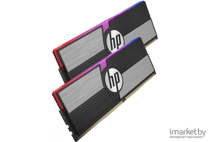 Оперативная память HP DDR4 DIMM 16Gb PC25600 3200Mhz 16-20-20-38 V10 RGB с радиатором (48U43AA#ABB)