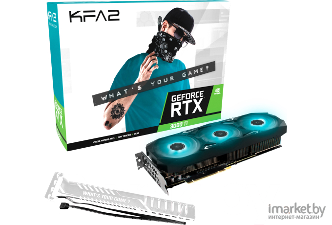 Видеокарта KFA2 GeForce RTX 3060 Ti GDDR6X SG 1-Click OC Plus Updated Ver. (36ISM6MD1GSK)