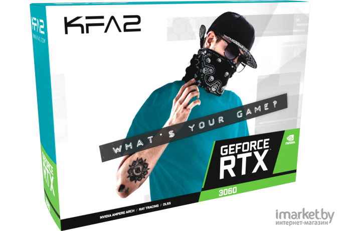 Видеокарта KFA2 GeForce RTX 3060 1-Click OC 12GB GDDR6 (36NOL7MD1VOK)