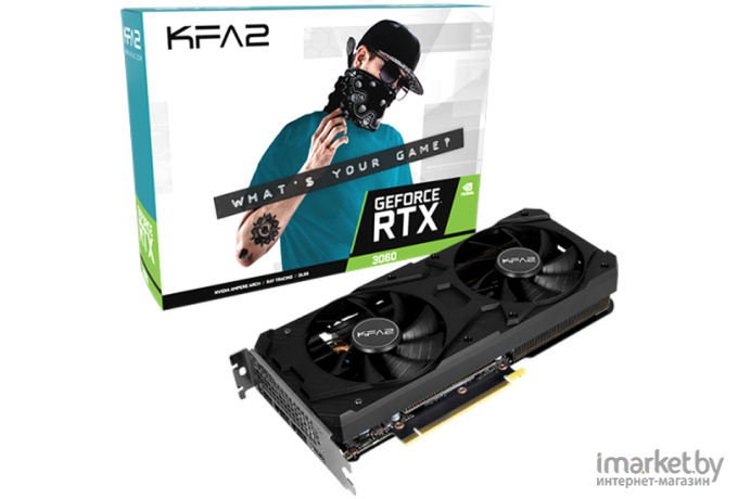 Видеокарта KFA2 GeForce RTX 3060 1-Click OC 12GB GDDR6 (36NOL7MD1VOK)