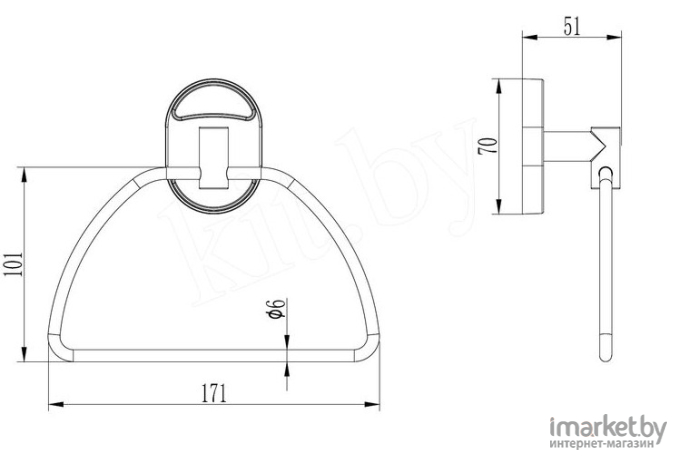 Держатель полотенца Ledeme L1904-2