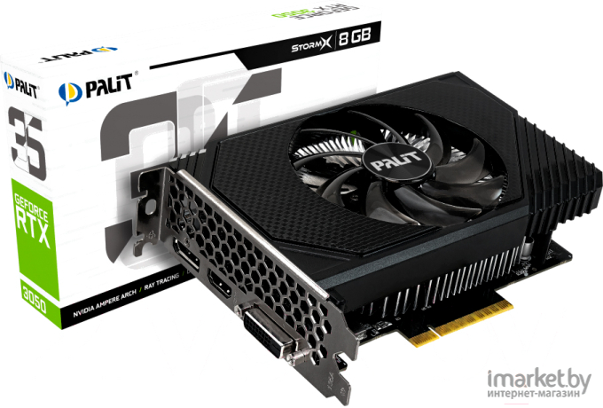 Видеокарта Palit GeForce RTX 3050 StormX (NE63050018P1-1070F)