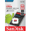 Карта памяти SanDisk microSDXC 64GB Ultra Class 10 без адаптера (SDSQUA4-064G-GN6MN)