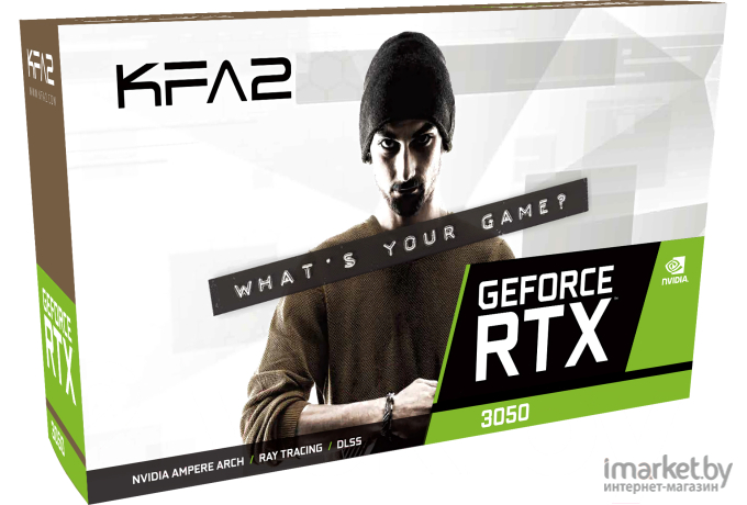 Видеокарта KFA2 GeForce RTX 3050 1-Click OC V2 8GB GDDR6 (35NSL8MD5YBK)