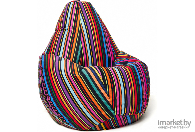 Бескаркасное кресло Loftyhome Груша XL велюр штрихи