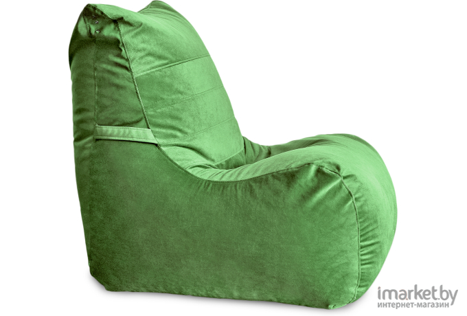 Бескаркасное кресло Loftyhome Чилаут XL велюр Maserati 13 зеленый