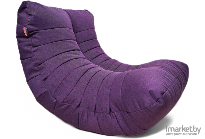 Бескаркасное кресло Loftyhome Кокон XL рогожка Bagama Violet