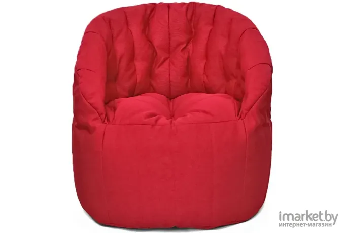 Бескаркасное кресло Loftyhome Энджой XL рогожка Bagama Red