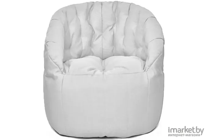 Бескаркасное кресло Loftyhome Энджой XL рогожка Bagama White