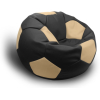 Бескаркасное кресло LoftyHome Мяч экокожа черный/бежевый