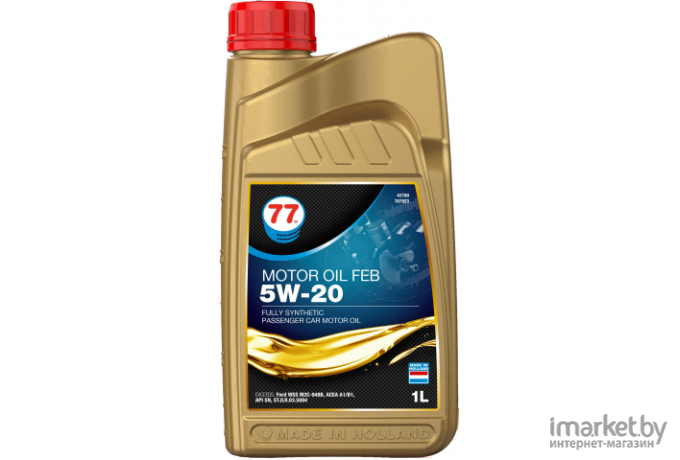Масло моторное синтетическое 77 Lubricants Motor Oil FEB 5W-20 1л (707923)