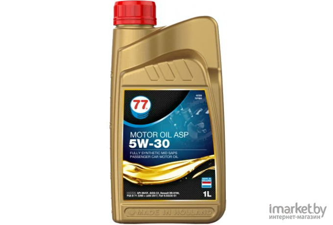 Масло моторное синтетическое 77 Lubricants Motor Oil Synthetic ASP 5W-30 1л (707804)