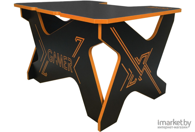 Компьютерный стол Generic Comfort Gamer Mini Seven/DS/NO черно-оранжевый