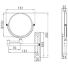 Зеркало косметическое Ledeme L6306