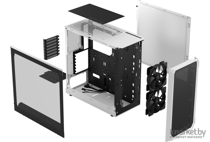 Корпус Fractal Design Focus 2 White TG Clear Tint (FD-C-FOC2A-02)