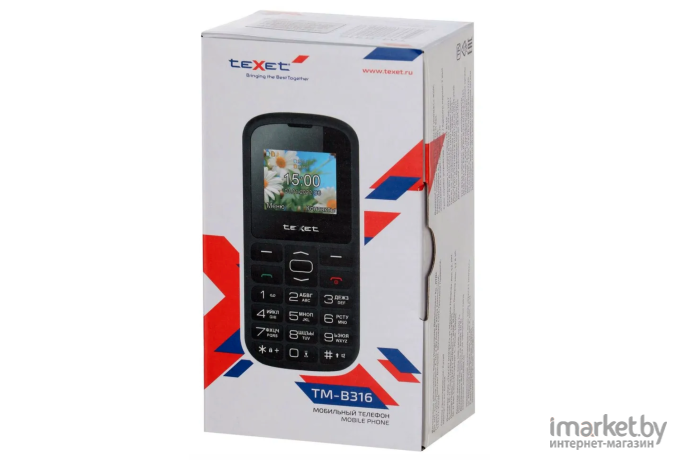 Мобильный телефон TeXet TM-B316 черный (24288)