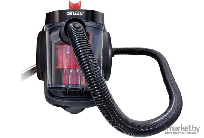 Пылесос GINZZU VS435 черно-красный