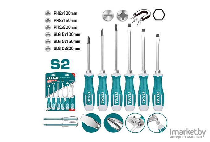 Набор ударных отверток Total THGSS2606