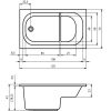 Ванна Riho Petit 120 с ножками (B149001005+207099)