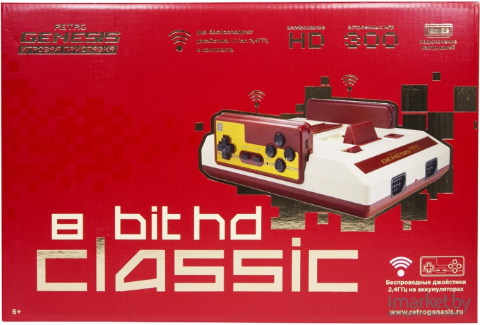 Игровая приставка Retro Genesis Classic + 300 игр White/Red (C-56)