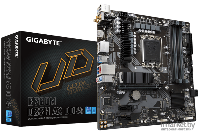 Материнская плата Gigabyte B760M DS3H AX DDR4 (rev. 1.0)