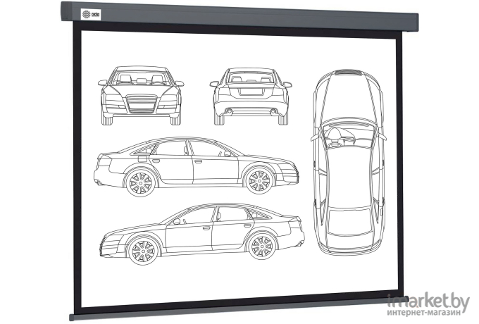 Проекционный экран Cactus 168x299см Wallscreen CS-PSW-168X299-SG серый