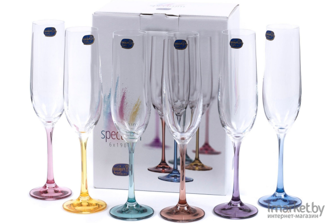 Набор бокалов для шампанского Bohemia Spectrum 40729/382222/190