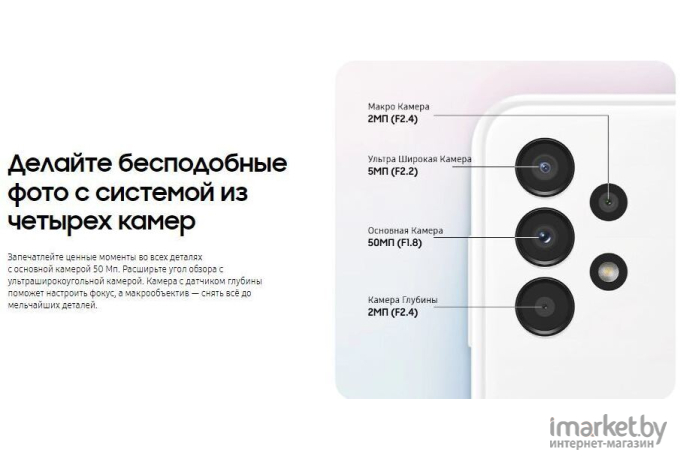 Смартфон Samsung Galaxy A13 64GB White (SM-A135FZWVCAU)