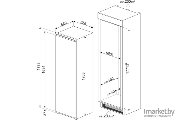 Морозильник Smeg S8F174DNE