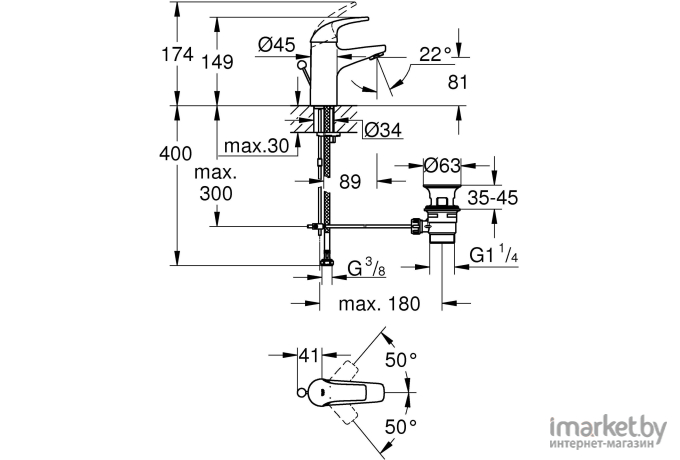 Смеситель Grohe Start Curve (23765000)