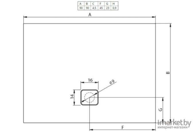 Душевой поддон Riho Basel 90x90 с сифоном DC220050000000S (D005017005)