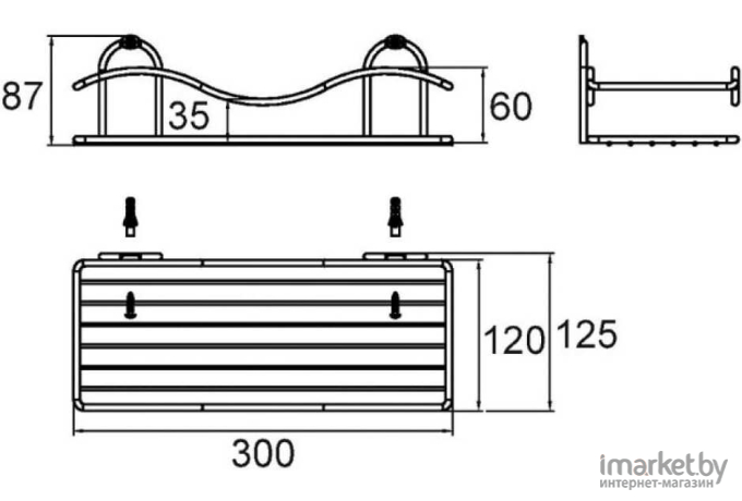 Полка для ванной Milardo 304W000M44