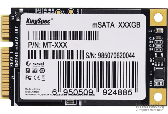 Жесткий диск Kingspec SSD mSATA 128Gb MT Series (MT-128)