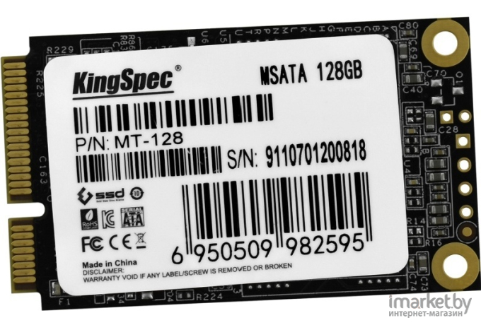 Жесткий диск Kingspec SSD mSATA 128Gb MT Series (MT-128)