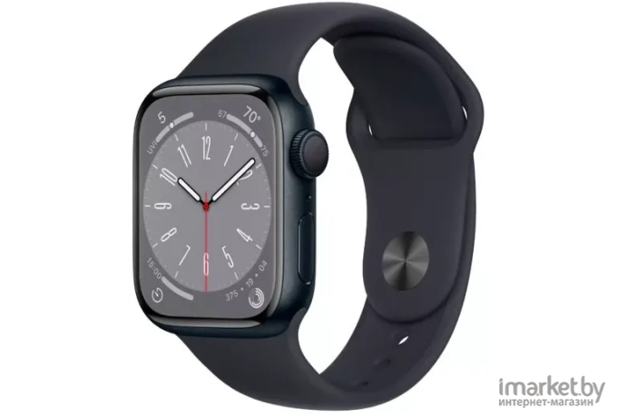 Смарт-часы Apple Watch S8 41mm GPS Midnight w/ Mid Sband S/M A2770 (MNU73LL/A)