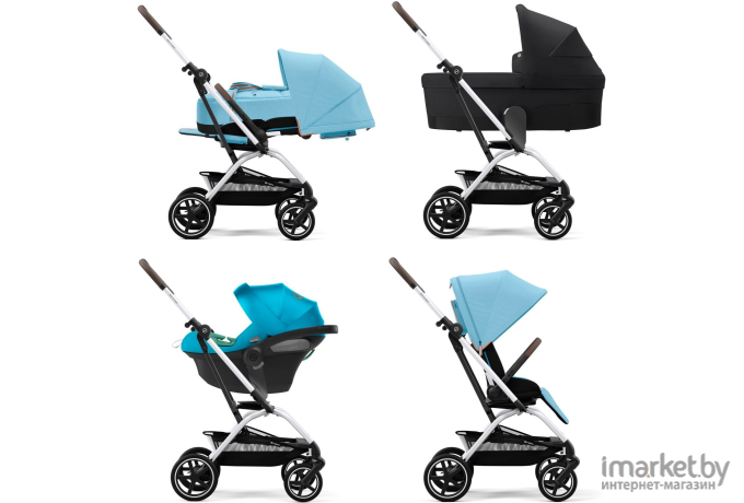 Прогулочная коляска Cybex Eezy S Twist plus SLV beach blue