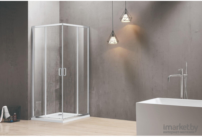 Душевое ограждение Adema Glass Line Vierkant-100 прозрачное стекло (000001157)