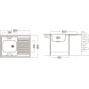 Мойка кухонная Ukinox STD800.600 5C 0L с сифоном S302