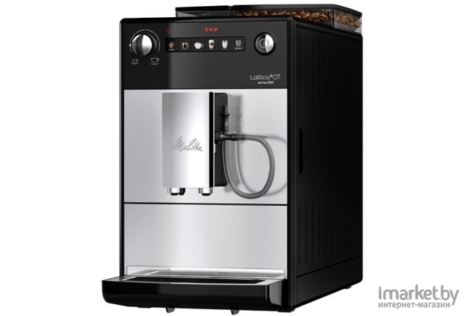 Кофемашина Melitta F 300 Latticia OT silver черный/серебристый (22457)