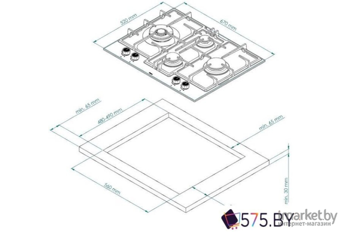 Варочная панель ZorG Technology BP9 FDW Gray