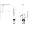 Смеситель Aquasanita Akvaduo 2663 L 220 Argent