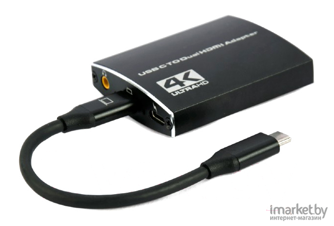 Переходник Gembird USB-C (вилка) to 2x HDMI 4K (розетка) (A-CM-HDMIF2-01)