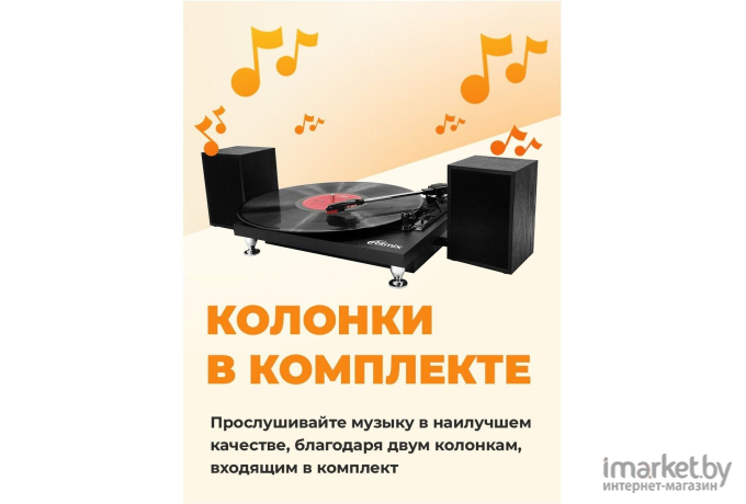 Виниловый проигрыватель Ritmix LP-240 Black