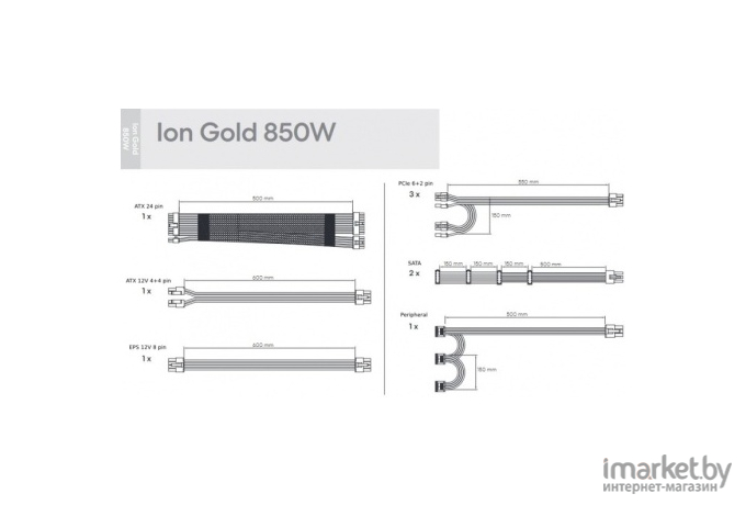 Блок питания Fractal Design ATX 850W ION 850 80+ gold (FD-P-IA2G-850-EU)