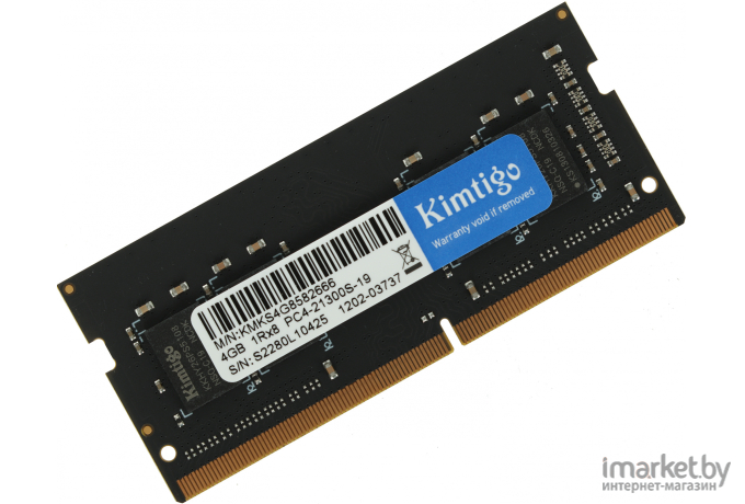 Оперативная память Kimtigo DDR4 4Gb 2666MHz KMKS4G8582666