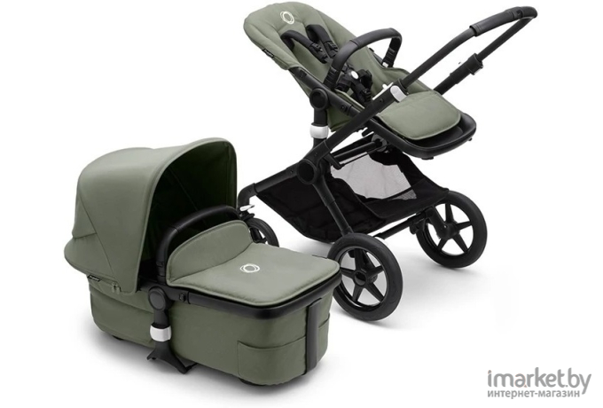 Коляска Bugaboo Fox 3 Complete 2 в 1 black/green forest