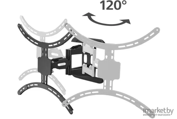 Кронштейн для телевизора Hama Fullmotion TV Fully Mobile черный (00118067)