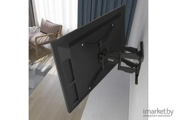 Кронштейн для телевизора Hama Fullmotion TV Fully Mobile черный (00118067)