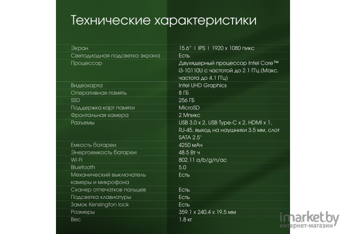 Ноутбук Digma Pro Fortis M Core i3 10110U серый (DN15P3-8CXF01)